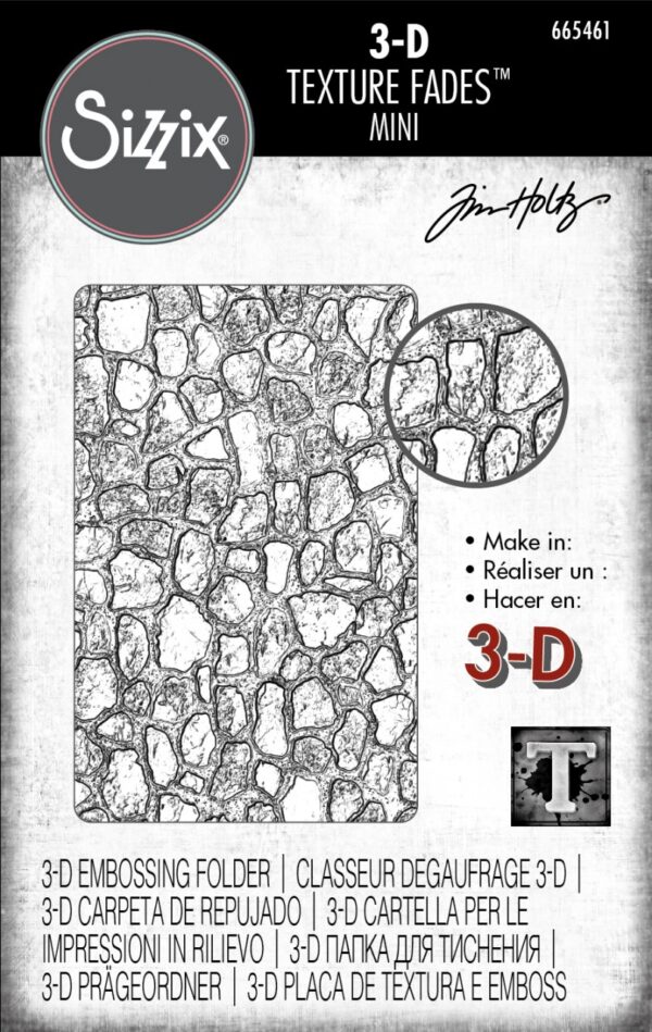 Tim Holtz® Alterations | 3-D Texture Fades™ Embossing Folder - Mini Cobblestone