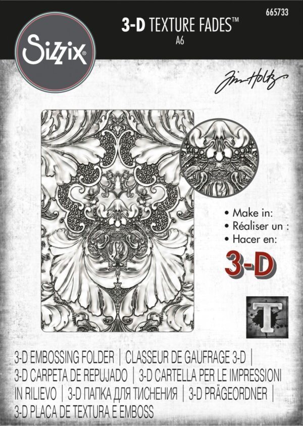 Tim Holtz® Alterations | 3-D Texture Fades™ Embossing Folder - Damask