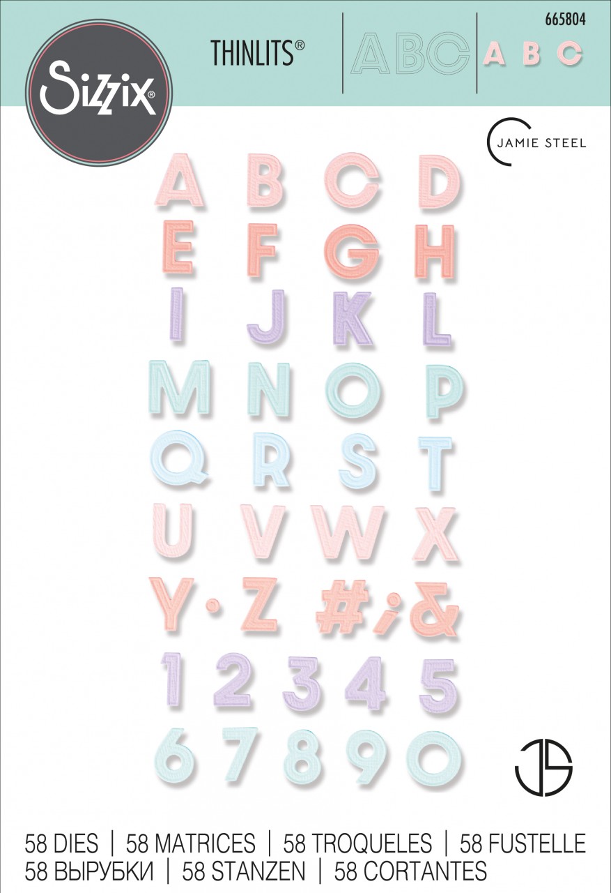 Sizzix® Thinlits® Die Set 58PK - Spring Type by Jamie Steel