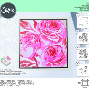 Sizzix Layered Stencils 4PK - Painted Peonies
