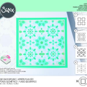 Sizzix Layered Stencils 4PK - Geo Background