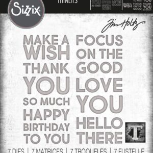 Tim Holtz® Alterations | Sizzix Thinlits™ Die Set 7 Pack - Bold Text #1