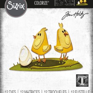Tim Holtz® Alterations | Sizzix Thinlits™ Die Set 12 Pack - Papercut Chicks, Colorize
