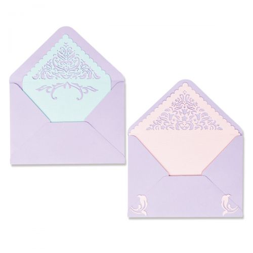 Sizzix Thinlits Die Set 9PK - Lace Envelope Liners by Lisa Jones