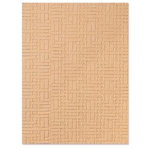 Sizzix 3-D Textured Impressions Embossing Folder - Woven Leather by Eileen Hull