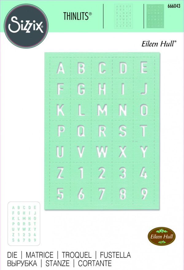 Sizzix® Thinlits® Die - Tile Alphanumeric by Eileen Hull®