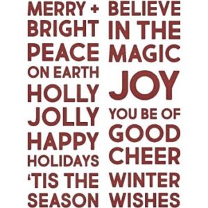 Tim Holtz® Alterations | Sizzix Thinlits™ Die Set 9PK - Bold Text, Christmas