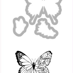 Sizzix Framelits Die Set 3PK w/3PK - Stamps Butterfly Birthday