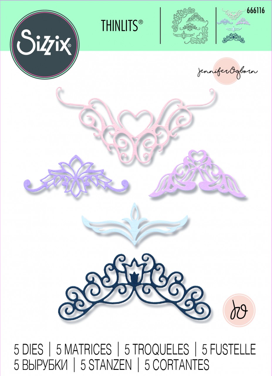 Sizzix Thinlits Die Set 5PK - Fanciful Corners