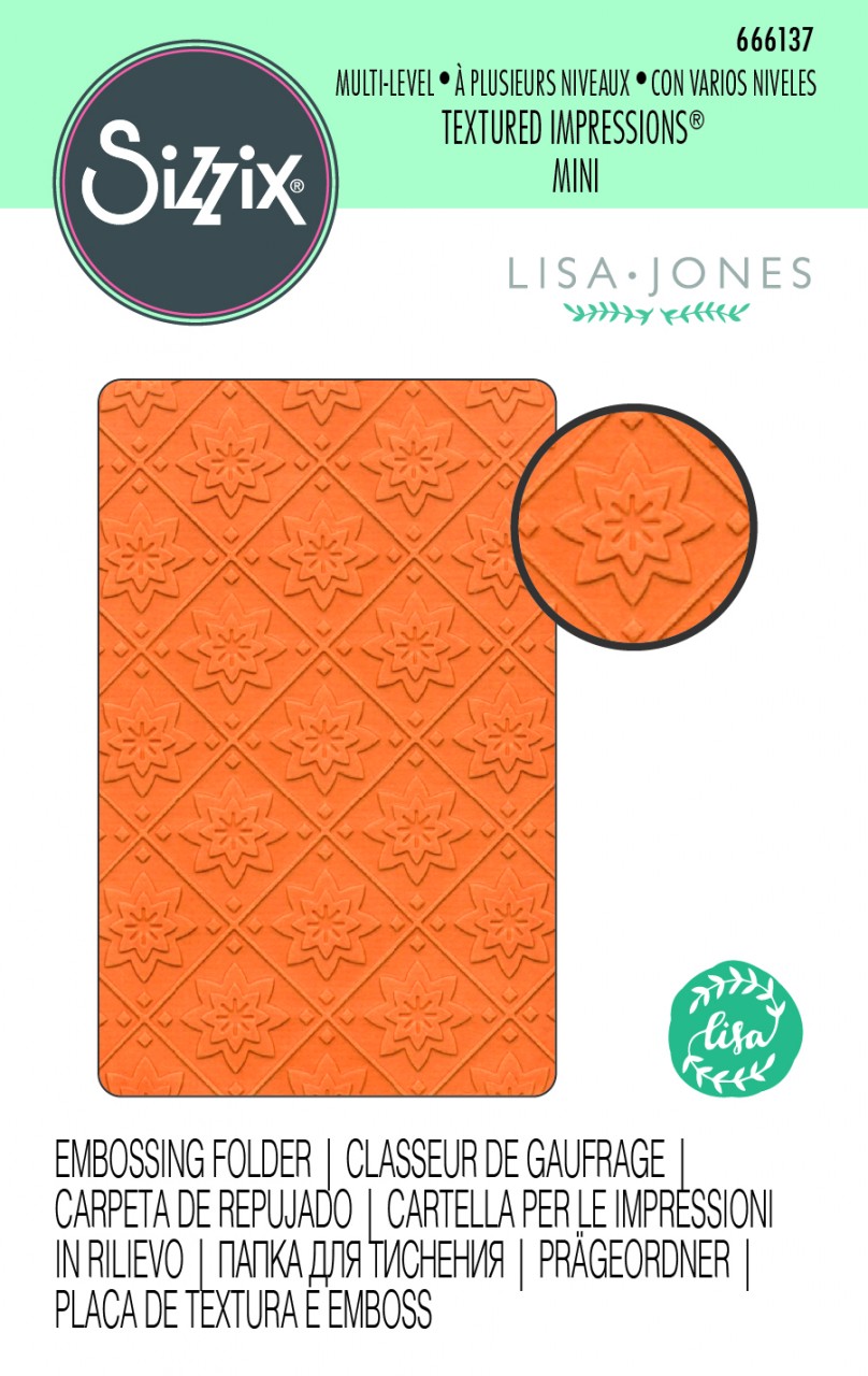 Sizzix Multi-Level Textured Impressions Mini Embossing Folder - Mini Mosaic