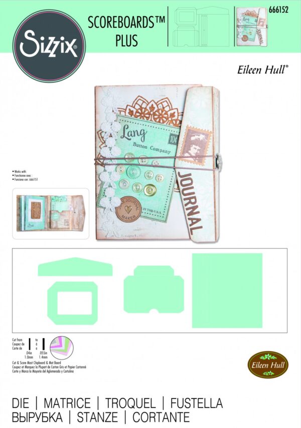Sizzix® ScoreBoards™ Plus Die - Frame Pocket Journal by Eileen Hull®