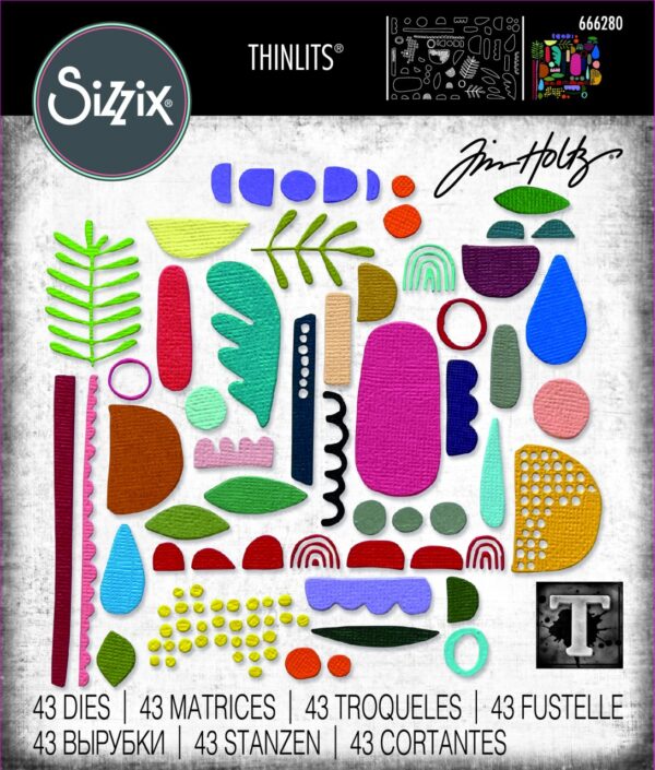 Tim Holtz® Alterations | Sizzix Thinlits™ Die Set 43PK - Abstract Elements