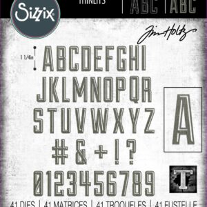 Tim Holtz® Alterations | Sizzix Thinlits™ Die Set 41PK - Alphanumeric Emporium