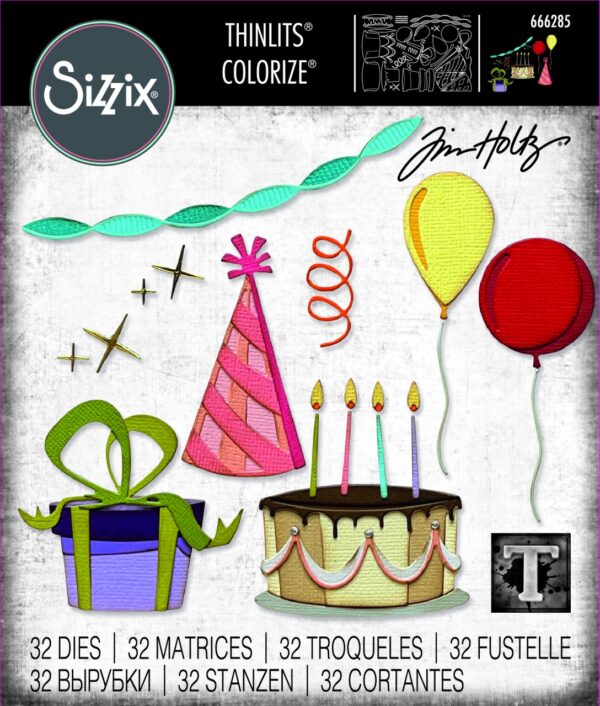 Tim Holtz® Alterations | Sizzix Thinlits™ Die Set 32PK - Celebrate, Colorize