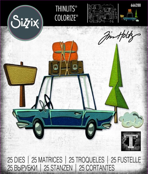 Tim Holtz® Alterations | Sizzix Thinlits™ Die Set 25PK - Road Trip, Colorize