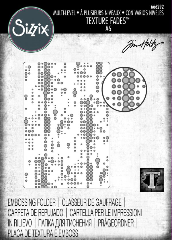 Tim Holtz® Alterations | Multi-Level Texture Fades™ Embossing Folder - Dotted