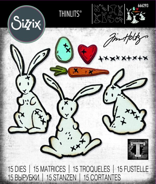 Tim Holtz® Alterations | Sizzix Thinlits™ Die Set 15PK - Bunny Stitch