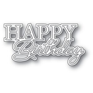 Memory Box Die - Happy Birthday Posh Script 94588