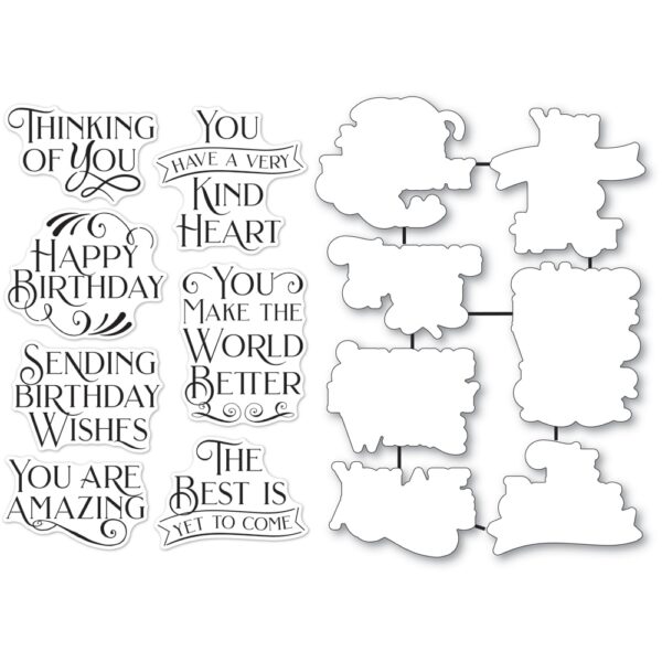 Poppystamps Clear Stamp and Die Set - Say It Big CBS10
