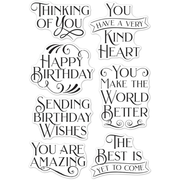 Poppystamps Clear Stamp Set - Say It Big CL510