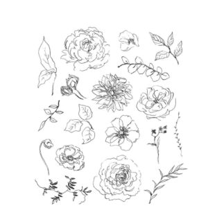 Tim Holtz® Stampers Anonymous Cling Mount Sets -- Floral Elements CMS445