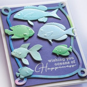 Memory Box 3D Embossing Folder and Matching Dies - Ocean Fish EF1031