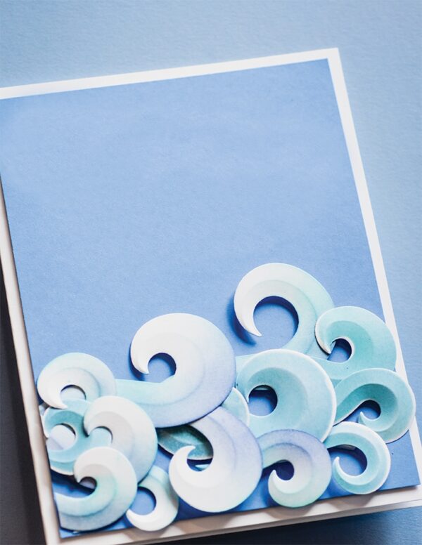 Memory Box 3D Embossing Folder and Matching Dies - Curling Waves EF1032