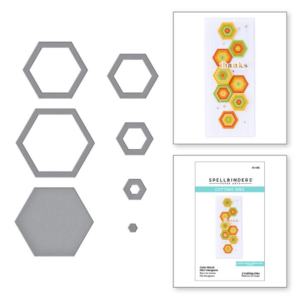 Color Block Mini Hexagons Etched Dies S1-036