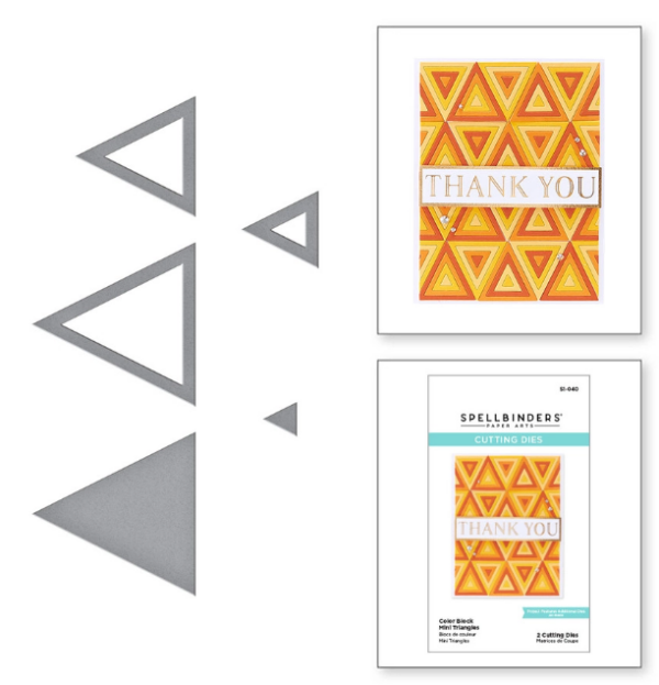 Color Block Mini Triangles Etched Dies S1-040