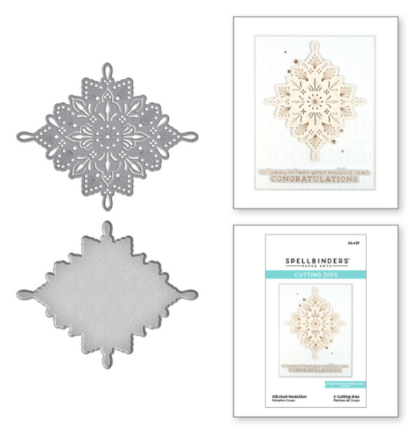 Stitched Medallion Etched Dies S3-437