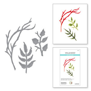 Winter Bough and Evergreen Shrubs Etched Dies S4-1114