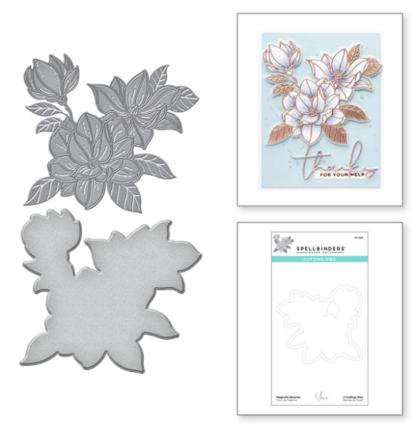 Magnolia Blooms Etched Dies S4-1169