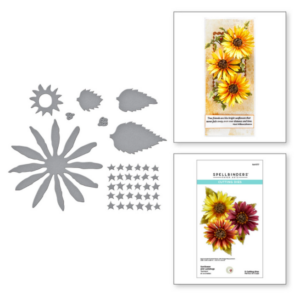 Sunflower and Ladybugs Etched Dies S4-1177