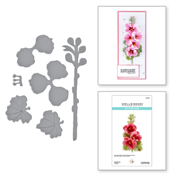 Hollyhock Etched Dies S4-1191