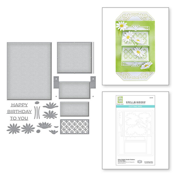 Daisy Delight Garden Shutters A2 Card Base S5-479