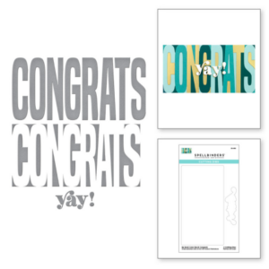Be Bold Color Block Congrats Etched Dies S5-489