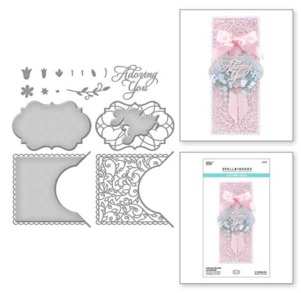 Adoring Fleurette Card Builder Etched Dies S5-493