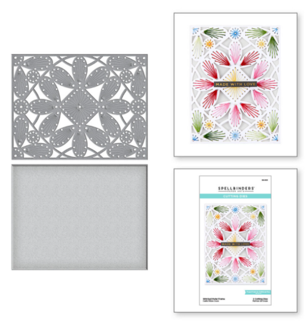 Stitched Petal Frame Etched Dies S5-503