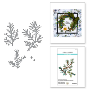 Winter Evergreen Foliage and Ladybugs Etched Dies S5-515