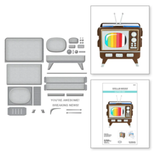 3D Vignette Retro Television Etched Dies S5-517