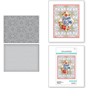 Stitched Petal Diamond Background Etched Dies S5-529