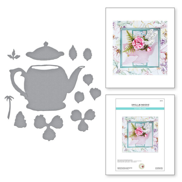 Hybrid Tea Rose and Tea Pot from Garden Club S6-176