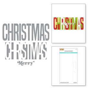 Be Bold Color Block Merry Christmas Etched Dies S6-188