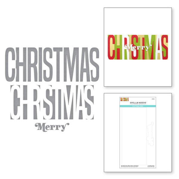 Be Bold Color Block Merry Christmas Etched Dies S6-188