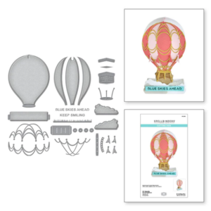 3D Vignette Hot Air Balloon Etched Dies