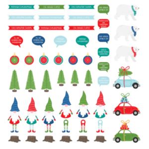 Gnomie Christmas Dance Printed Die Cuts SCS-226