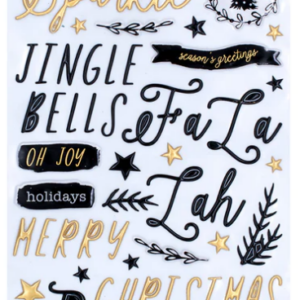 Christmas Puffy Sentiment Stickers SCS-232