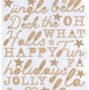 Christmas Glitter Sentiment Stickers SCS-234