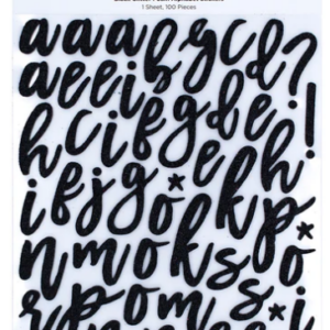 Black Glitter Foam Alphabet Stickers SCS-235