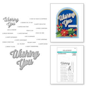 Lots of Wishing You Sentiments Clear Stamp & Die Set SDS-176